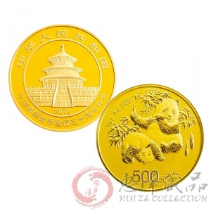 中国熊猫金币发行30周年金银纪念币1盎司金质纪念币