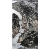 程振国《乌江晴》136x68cm