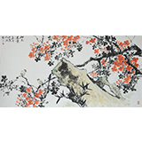 郭伊滨花鸟画《壮志凌云》四尺横幅