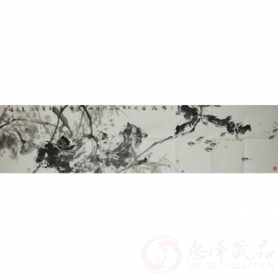 高广峰《畅游图》四尺对开