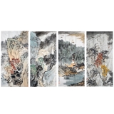 何海新《四条屏》四条屏