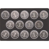 第四套人民币流通硬币新三花菊花、荷花、兰花硬币套装