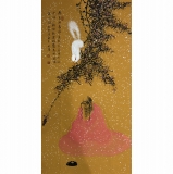 薛大庸《禅诗松鼠3》100*50cm