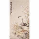 画家张坚盛《咏鹅图》