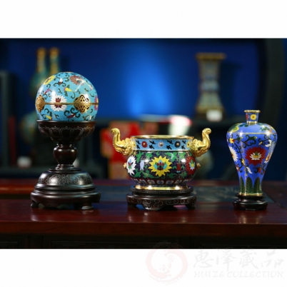 中国历代景泰蓝传世九珍之元明清三件套