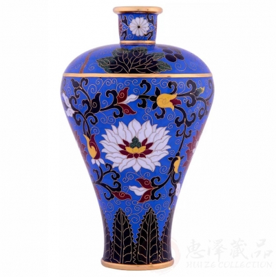 景泰蓝缠枝莲纹梅瓶