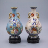 霍铁辉景泰蓝喜上眉梢景泰蓝对瓶